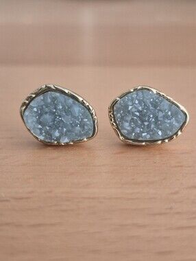 Sugarfix grey druzy quartz earrings